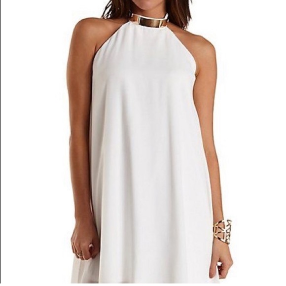 Charlotte Russe cobalt blue dress with gold banded - Picture 9 of 9